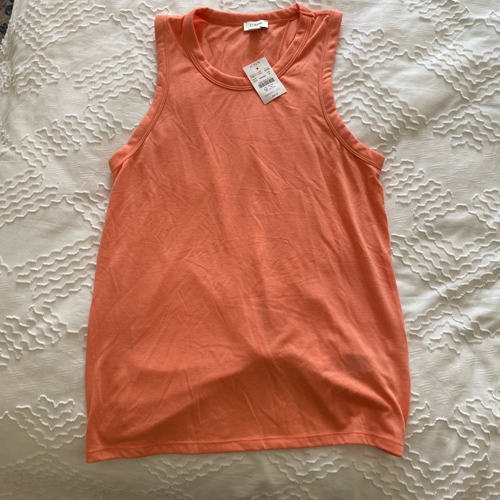 NWT JCREW orange tank top with tie back
